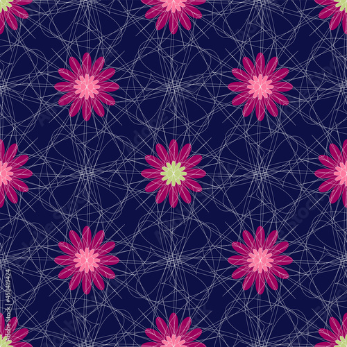 Blooming flowers Autumn design background A lot of different flowers. Liberty style millefleurs.