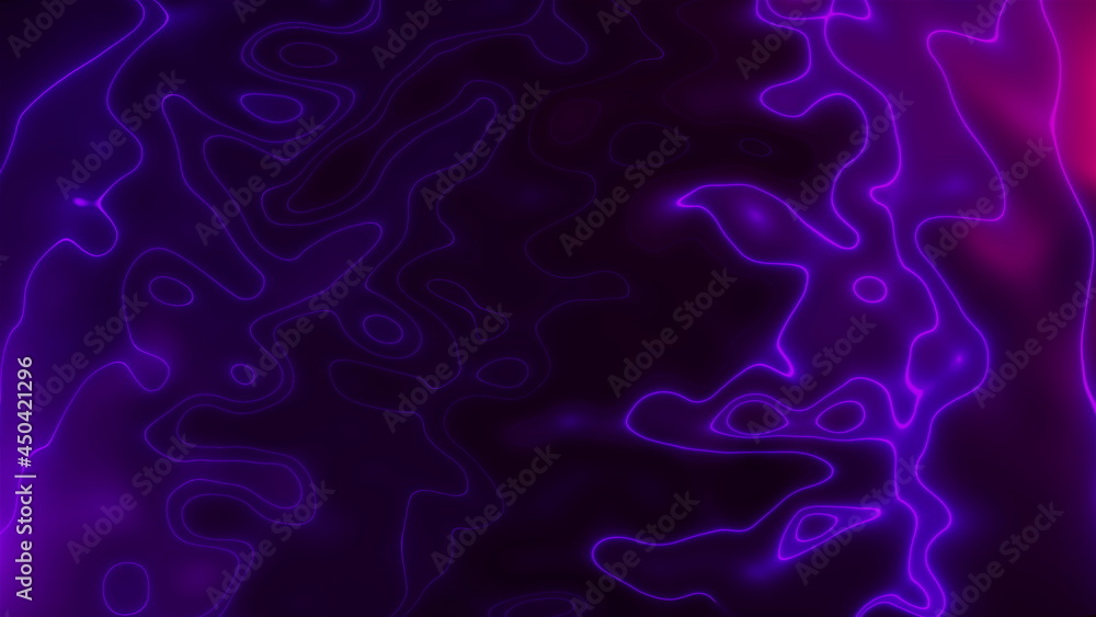 Obraz premium Vivid curves stripes 3d render with geometric blur. Wavy random curvature with gradient and creative lines. Diverging circular digital presentation with varying textures