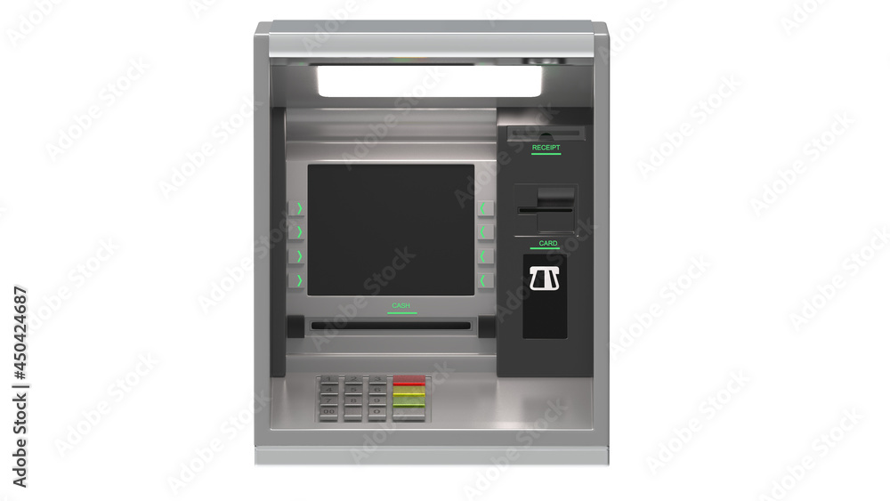 Atm machine. Bank machine. 3d rendering Atm machine. Bank machine. 3d rendering