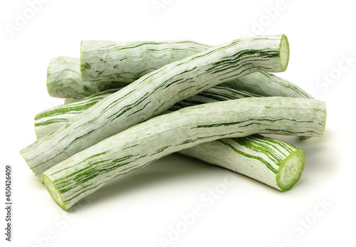 snake gourd on white background photo