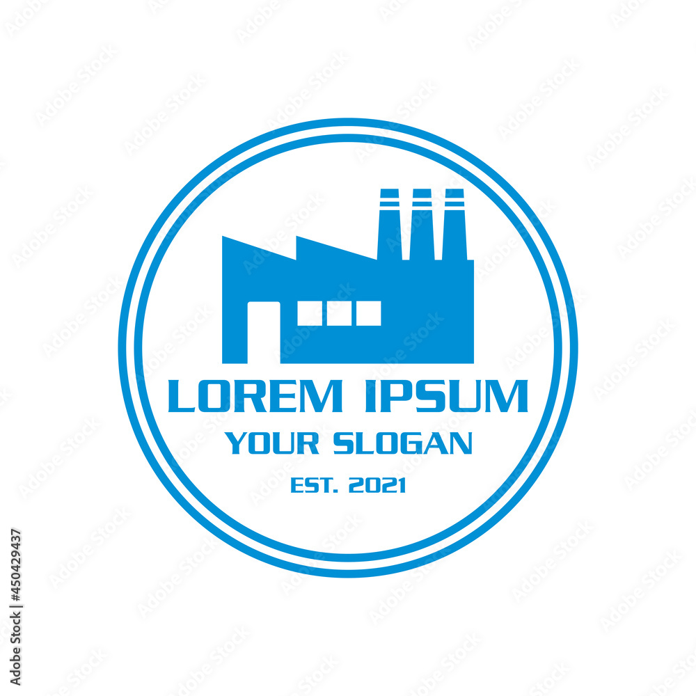 factory industry logo , industrial logo vector