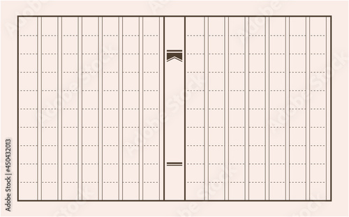 白紙の原稿用紙背景素材イラスト