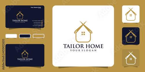 tailor house logo design inspiration and business card