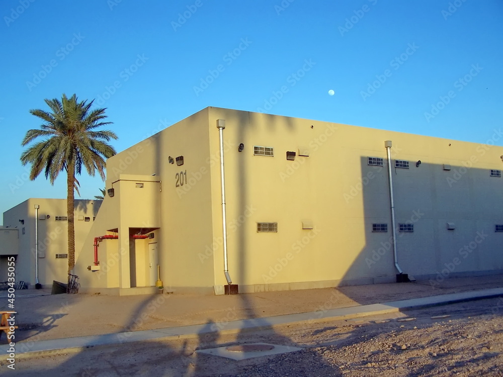 Worker's barracks at the US Embassy in Baghdad, Iraq Worker's barracks at the US Embassy in Baghdad, Iraq