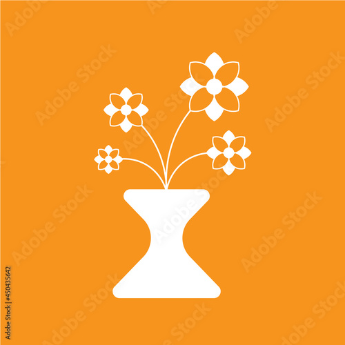 Minimalist Indoor Plant - Amazing flat vector illustration of a blue indoor plant suitable for animation, website, apps, icon, sign, design assets, and illustration in general