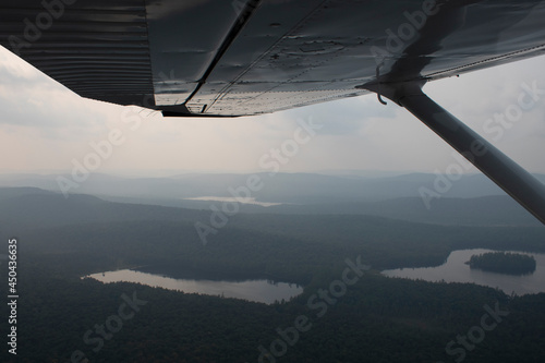 seaplane view over the Adirondacks