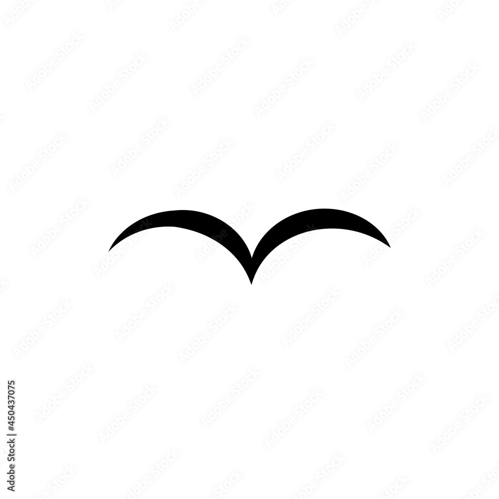 Icono de ave de paisaje. Concepto de pájaro volando. Ilustración vectorial Icono de ave de paisaje. Concepto de pájaro volando. Ilustración vectorial