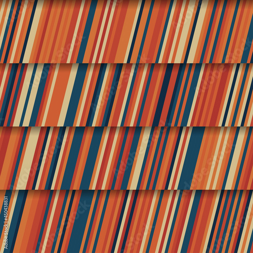 Fototapeta Naklejka Na Ścianę i Meble -  An Abstract Red And Orange Texture, Striped Fabric Pattern