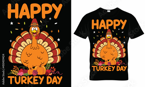 Happy  Turkey day thanksgiving t shirt design 