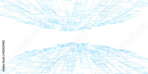 青い四角形の背景　ベクター素材