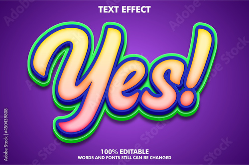 Modern graffiti text effect for youth culture design concept