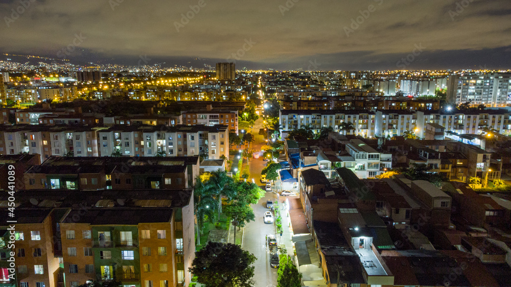 Fototapeta premium City at Night - Drone