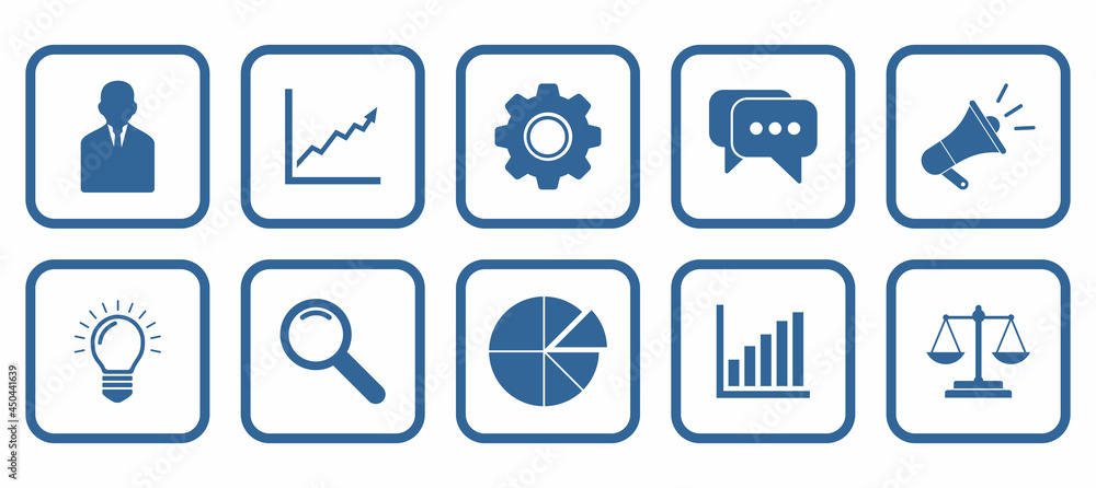 business and finance icon set vector sign symbol business and finance icon set vector sign symbol