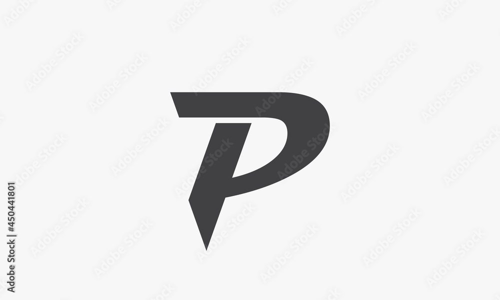 P letter logo concept isolated on white background. P letter logo concept isolated on white background.