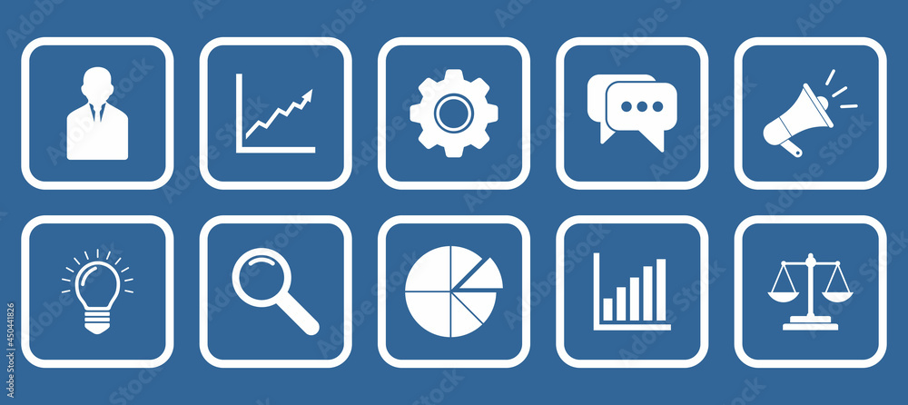 business and finance icon set vector sign symbol business and finance icon set vector sign symbol