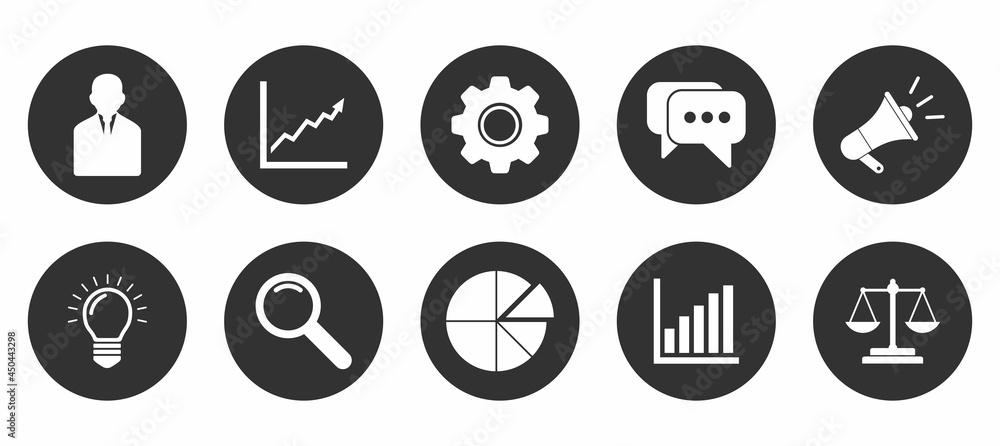 business and finance icon set vector sign symbol business and finance icon set vector sign symbol