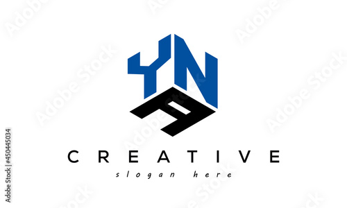 Letter YNA creative logo design vector	 photo