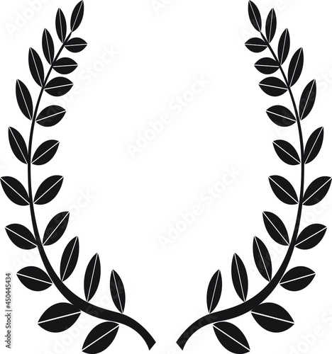 black laurel wreaths.  laurel wreaths. black Laurel Wreath Icons. black laurel decoration ornament © zxr design