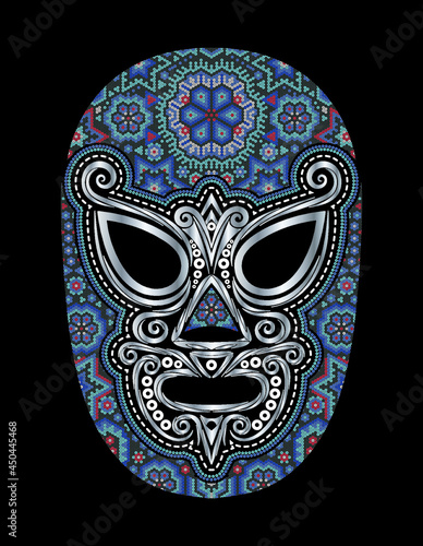 blue mask wrestler huichol