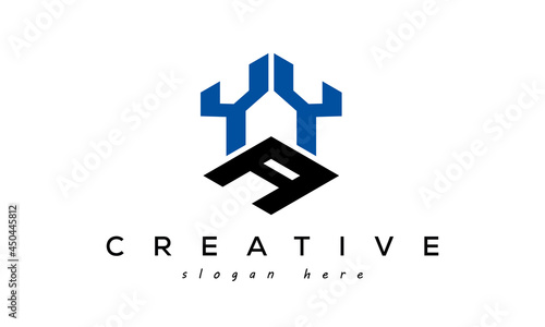 Letter YYA creative logo design vector	 photo