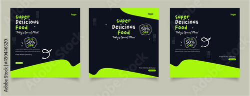 social media instagram post template. Suitable for Social Media Post Restaurant and culinary Promotion.