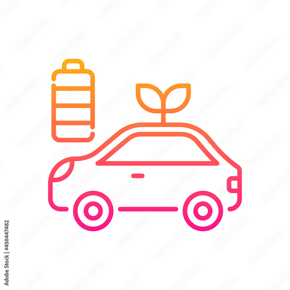 Obraz premium Eco transportation vector gradient icon style illustration. EPS 10 file