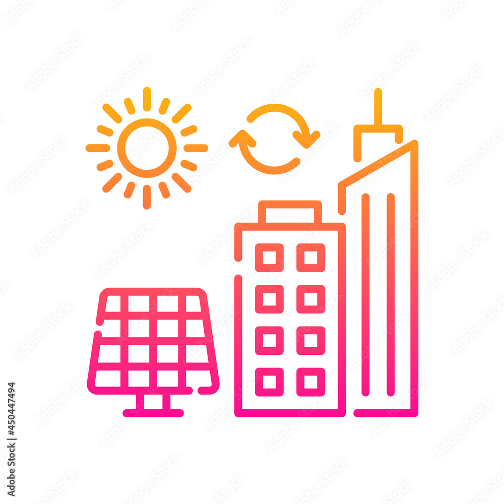 Fototapeta premium Eco system vector gradient icon style illustration. EPS 10 file