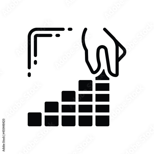 Black solid icon for fundamental