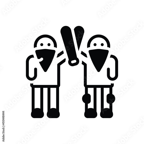Black solid icon for gang