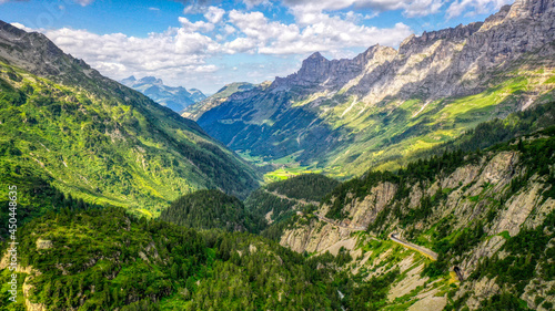 Der Sustenpass aus der Vogelperspektive im August 2021, Schweiz