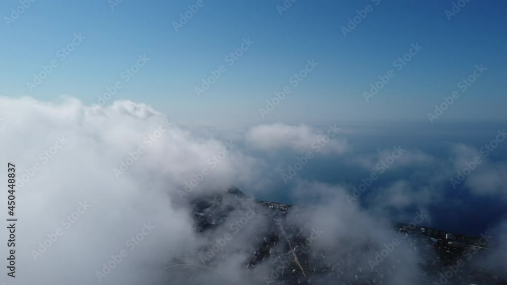 Abstract aerial nature summer ocean sunset sea and sky background. Natural sky with puffy Cumulus clouds composition. Sky replacement for composites. Holiday, vacation and recreational concept Abstract aerial nature summer ocean sunset sea and sky background. Natural sky with puffy Cumulus clouds composition. Sky replacement for composites. Holiday, vacation and recreational concept