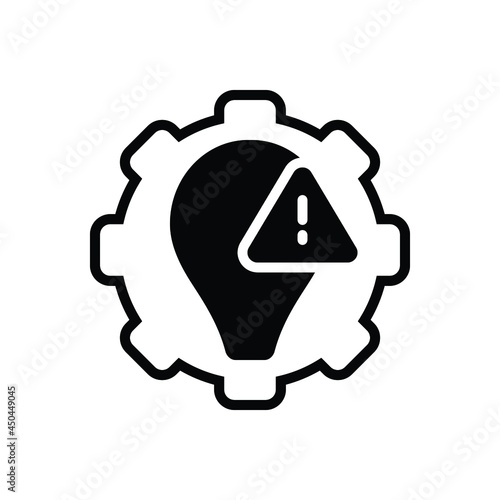 Black solid icon for exceptions 