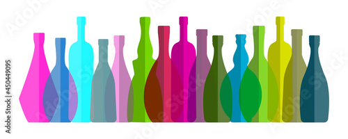 Transparent Wine Bottle Set Collection