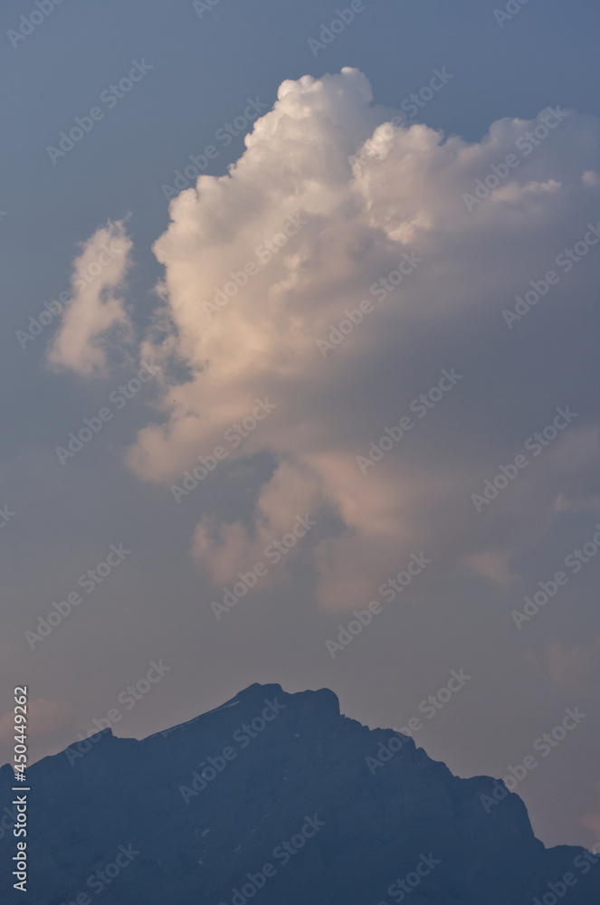 Evening Clouds over the Mountains