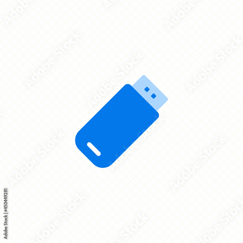 flash drive single icon simple flat design vector