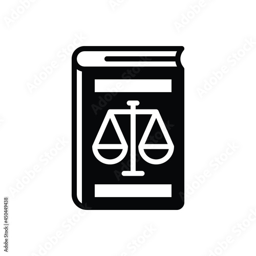 Black solid icon for constitution