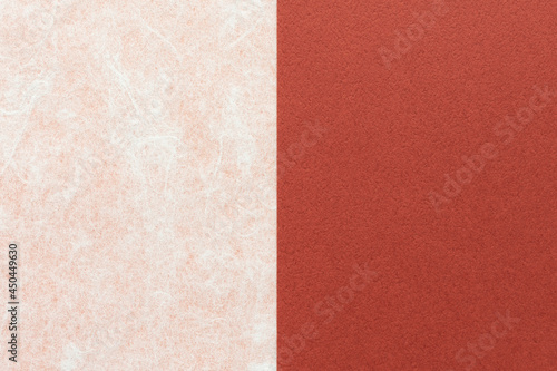 雲龍模様の和紙と赤茶色の紙