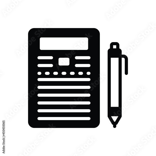 Black solid icon for assignment
