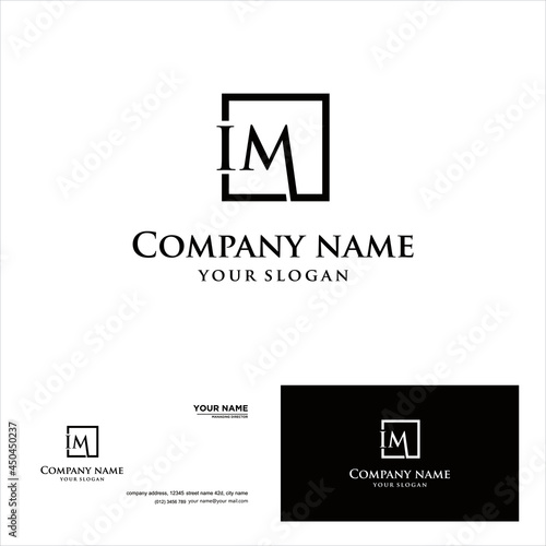 Fotografie creative simple logo design letter im