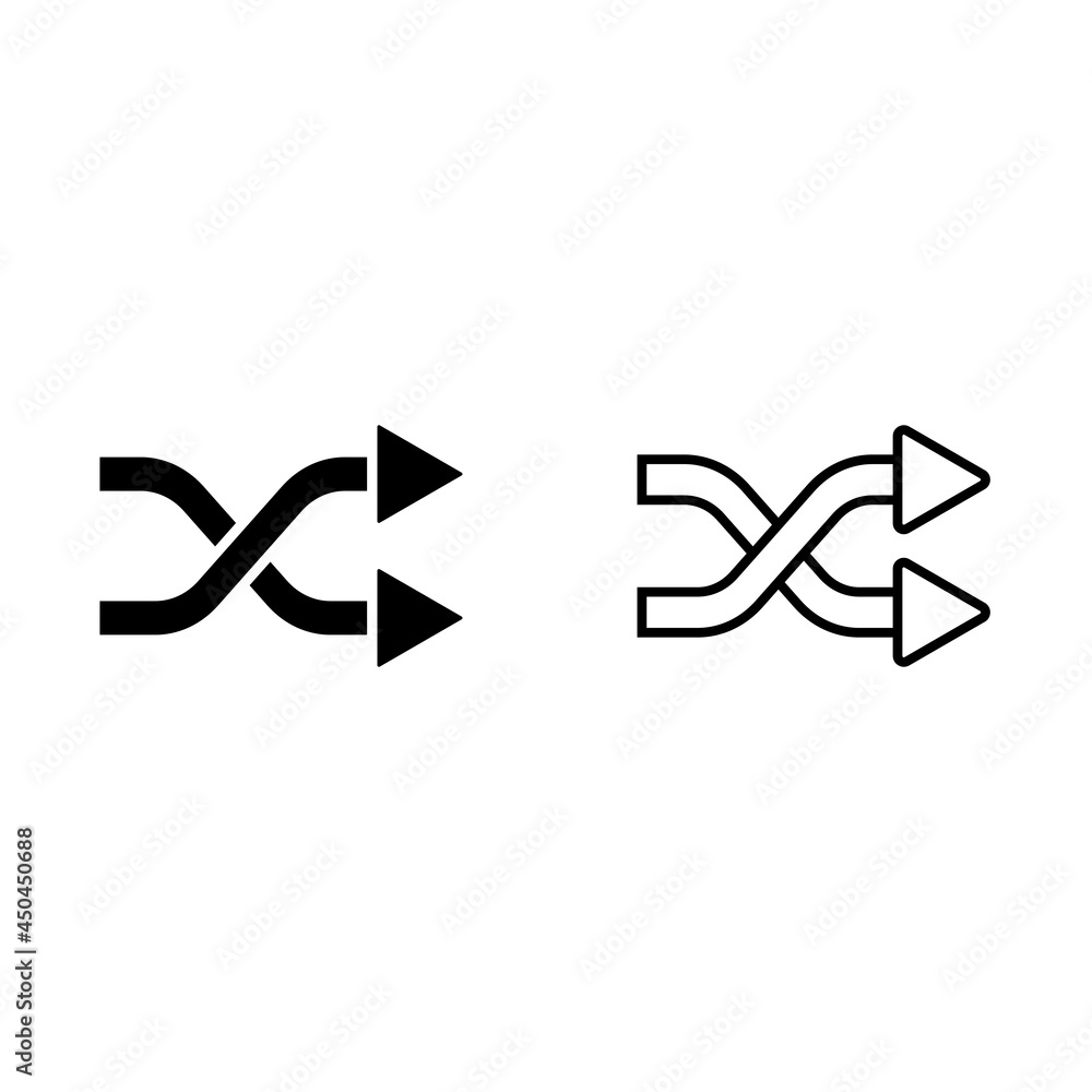Random shuffle or randomize playlist icon Random shuffle or randomize playlist icon