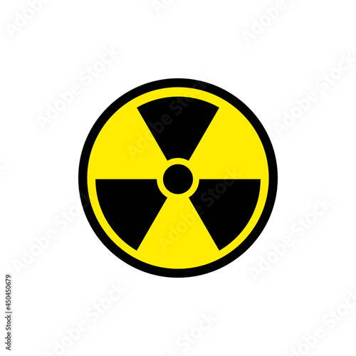 Yellow radioactive icon