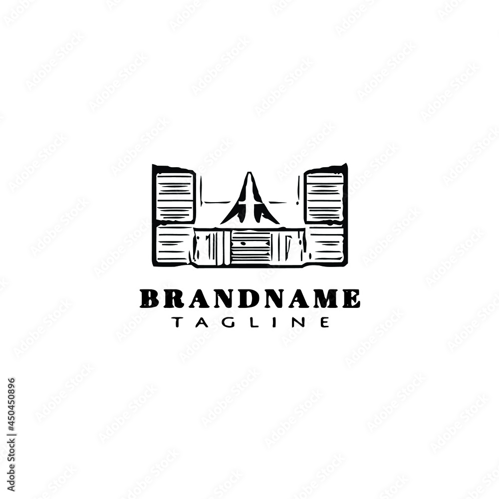 balcony logo design template icon vector illustration