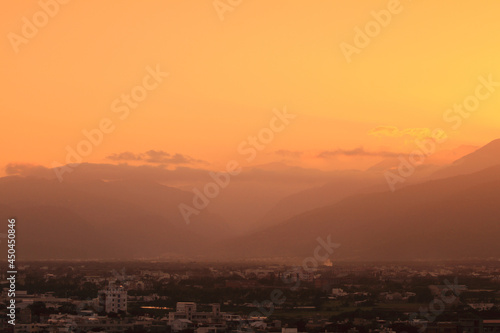 View of Taitung City and Mountains in Taiwan © Neil