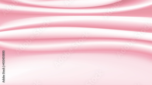 Abstract pink silk vector background luxury white cloth or liquid wave.Abstract or white fabric texture background. Cloth soft wave. Creases of satin, silk, and Smooth elegant cotton.