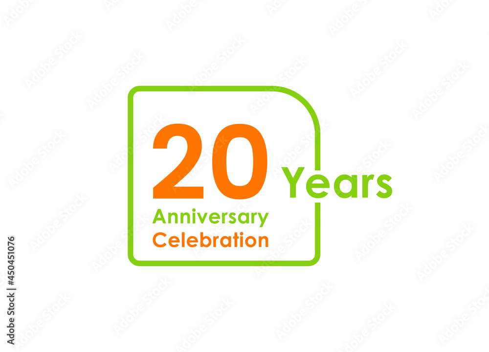 20 years anniversary celebration Vector Template Design Illustration 20 years anniversary celebration Vector Template Design Illustration