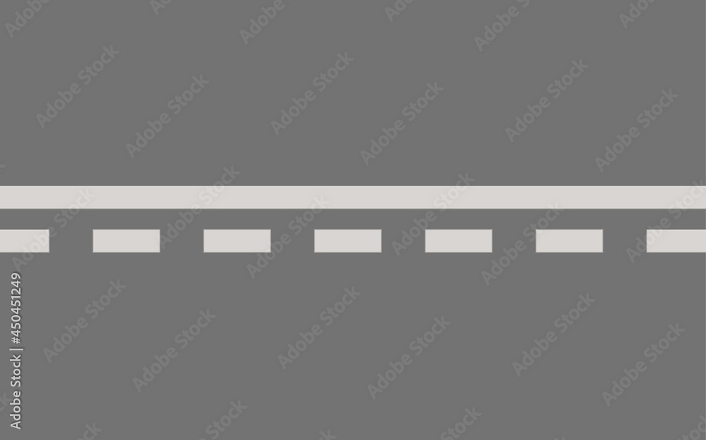 Asphalt with two white road markings. Abstract road background. Asphalt with two white road markings. Abstract road background.