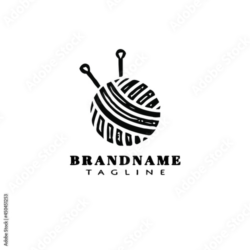symbol ball of yarn logo design template icon vector illustration
