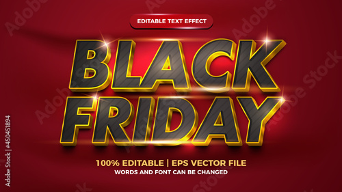 Black Friday luxury gold Editable text effect