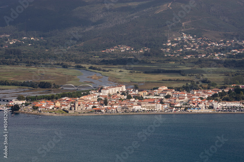 Portuguese town of Caminha on the banks of the Minho river. High quality photo