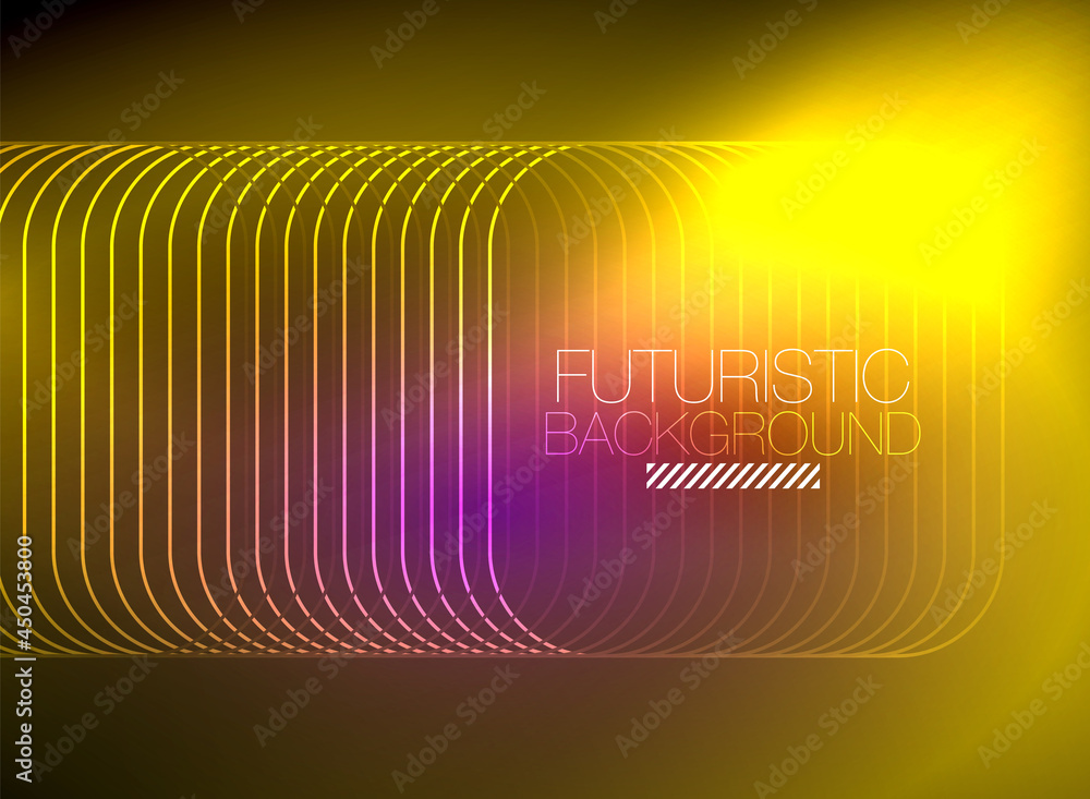 Neon color square shape lines abstract background. Shiny magic energy and motion concept, vector abstract wallpaper background Neon color square shape lines abstract background. Shiny magic energy and motion concept, vector abstract wallpaper background